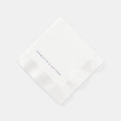 洗面パーソナライズされた名コー結婚ン 縁ありカクテルナプキン (角)