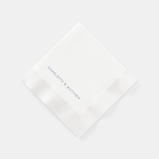洗面パーソナライズされた名コー結婚ン 縁ありカクテルナプキン (角)