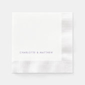 洗面パーソナライズされた名コー結婚ン 縁ありカクテルナプキン (正面)