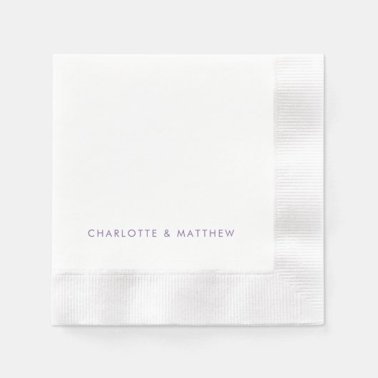 洗面パーソナライズされた名コー結婚ン 縁ありカクテルナプキン (正面)