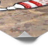 洗面台に置かれたタビー猫 ポスター (角)