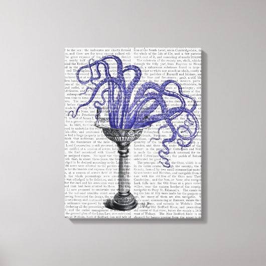 洗面台のタコ キャンバスプリント (正面)