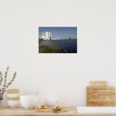 洗面台の向こう側に表示された宇宙シャトルアトランティス ポスター (キッチン)