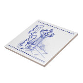 洗面器とタオルのキティ猫バスルーム タイル (側面)