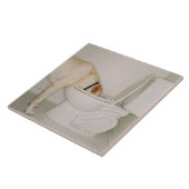 洗面所から飲んでいる犬 タイル (側面)