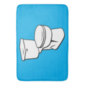 洗面所のグラフィック バスマット (正面縦)