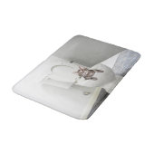 洗面所の虎猫の子猫 バスマット (アングル)