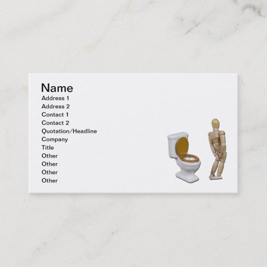 洗面所の隣の必要性のモデル 名刺 (正面)