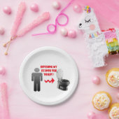 洗面所へのおもしろいな破壊の前のボーイフレンド ペーパープレート (パーティー)