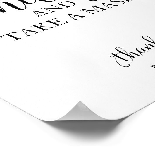 洗顔して仮面の看板を結婚取りなさい ポスター (角)