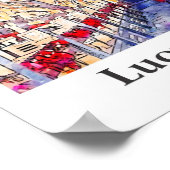 洛陽河南中国旅行水の色の手描き ポスター (角)