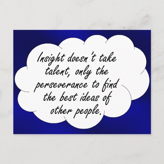 洞察力を持つ人材は必要素晴らしない ポストカード (正面)
