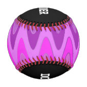 洞波パターン – ピンク紫+あなたのアイディア 野球ボール (正面)