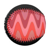 洞波パターン – 赤+アイディア 野球ボール (正面左)