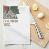 洞窟からの復活 歌詞Tシャツデザイン キッチンタオル (四つ折り)