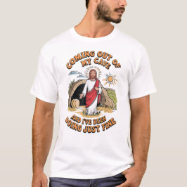 洞窟から出てくるイエス様 Tシャツ