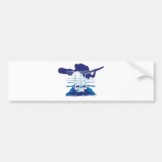 洞窟のダイバー バンパーステッカー (正面)