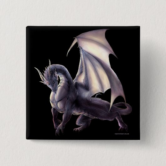 洞窟のドラゴンボタン 缶バッジ (正面)