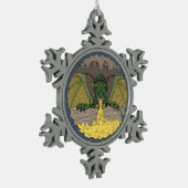 洞窟のドラゴン2016年 スノーフレークピューターオーナメント (左)