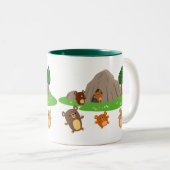 洞窟のマグカップに入ったかわいい漫画|過去記事 ツートーンマグカップ (正面右)