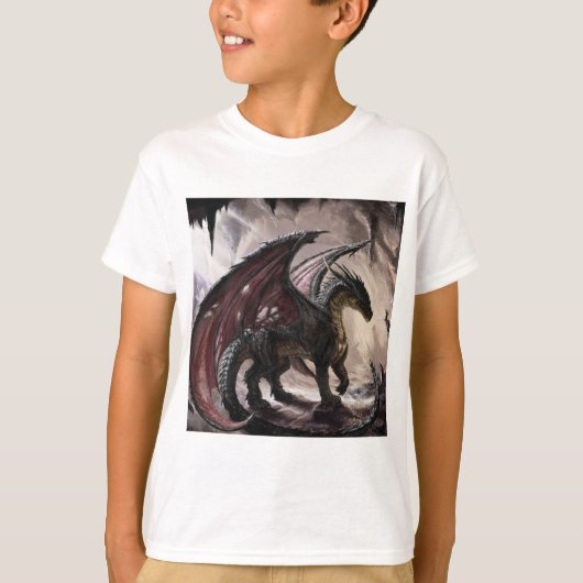 洞窟の中のドラゴン Tシャツ (正面)