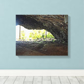 洞窟の写真の中に キャンバスプリント (インサイチュ (ウッドフロア))