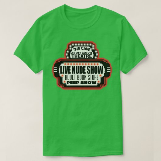 洞窟の大人劇場を廃止したロサンゼルス Tシャツ (デザイン正面)