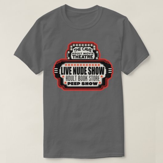 洞窟の大人劇場を廃止したロサンゼルス Tシャツ (デザイン正面)