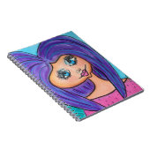 洞窟の女性-ノート-紫色 ノートブック (右側)