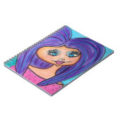 洞窟の女性-ノート-紫色 ノートブック (左側)