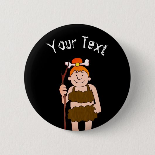 洞窟の女性 缶バッジ (正面)