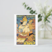 洞窟の寺院、インド旅行ポスターを参照 ポストカード (スタンド正面)
