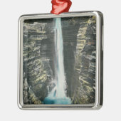 洞窟の滝の眺め メタルオーナメント (左)