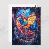 洞窟の火吹き竜 ポストカード (正面/裏面)