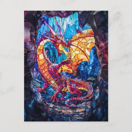 洞窟の火吹き竜 ポストカード (正面)