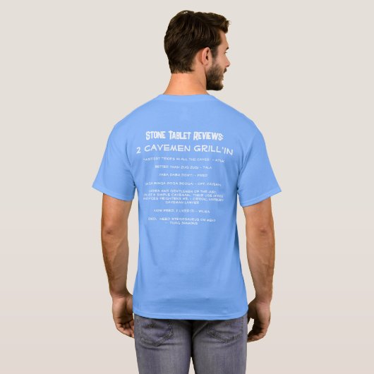 洞窟の生活者レビュー2 Cavemen Grill'in BBQ T-Shir Tシャツ (裏面フル)