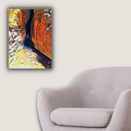 洞窟の端の光のビーチポスター ポスター