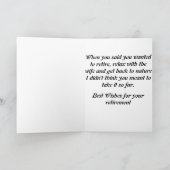 洞窟の退職カードの骨組 カード (内部)