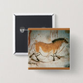 洞窟スケッチラスコーフランスの先史時代 缶バッジ (正面&裏面)