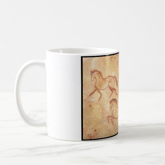 洞窟スケッチ絵画ズオブウマ コーヒーマグカップ (左)