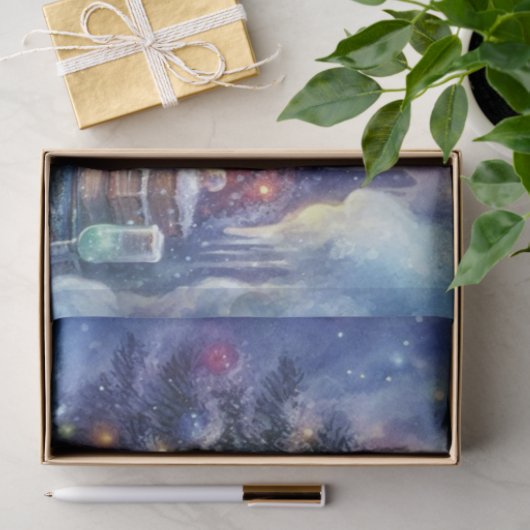 洞窟デコページの魔法のクリスマスポーラークマ 薄葉紙 (ギフト)