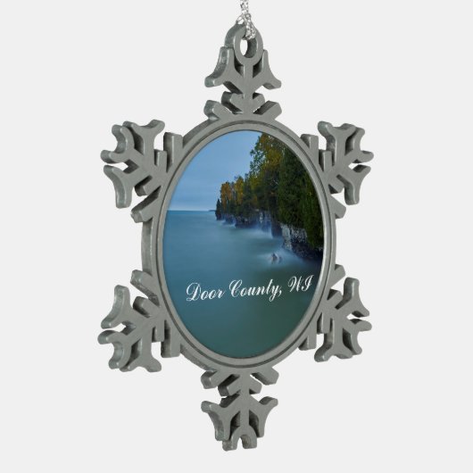 洞窟ポイント公園、Door郡の雪片のオーナメント スノーフレークピューターオーナメント (左)