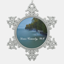 洞窟ポイント公園、Door郡の雪片のオーナメント