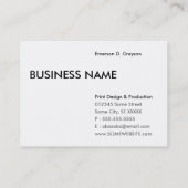 洞窟住人。 名刺 (裏面)