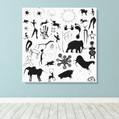 洞窟壁画 – 原始美術 キャンバスプリント (インサイチュ (ウッドフロア))