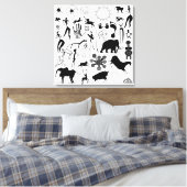 洞窟壁画 – 原始美術 キャンバスプリント (インサイチュ (寝室))