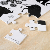 洞窟壁画 – 原始美術 ジグソーパズル (側面)