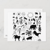 洞窟壁画 – 原始美術 ポストカード (正面/裏面)