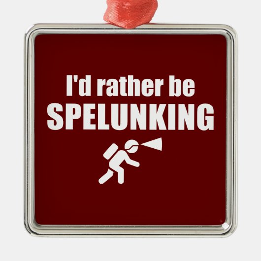 洞窟探検してる方がいい メタルオーナメント (正面)