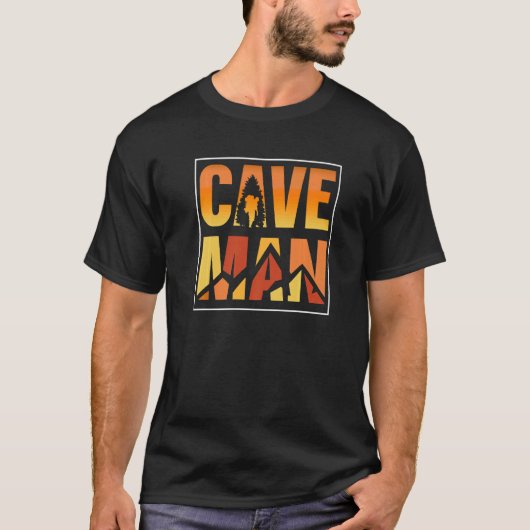 洞窟探検家の洞窟探検趣味 Tシャツ (正面)